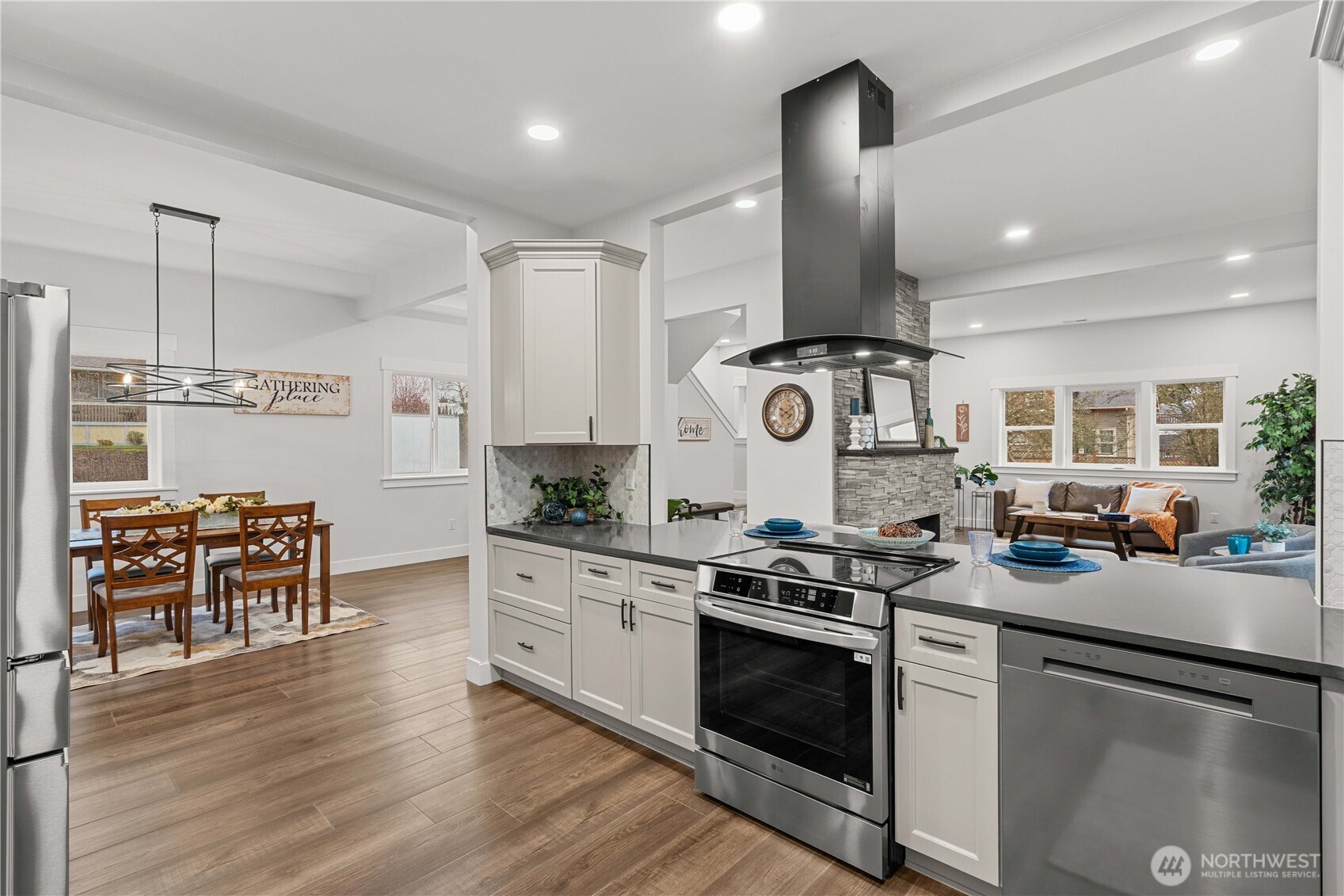 Another View from inside the Kitchen. Wonderful Layout provides an open feel while still offering unique spaces.