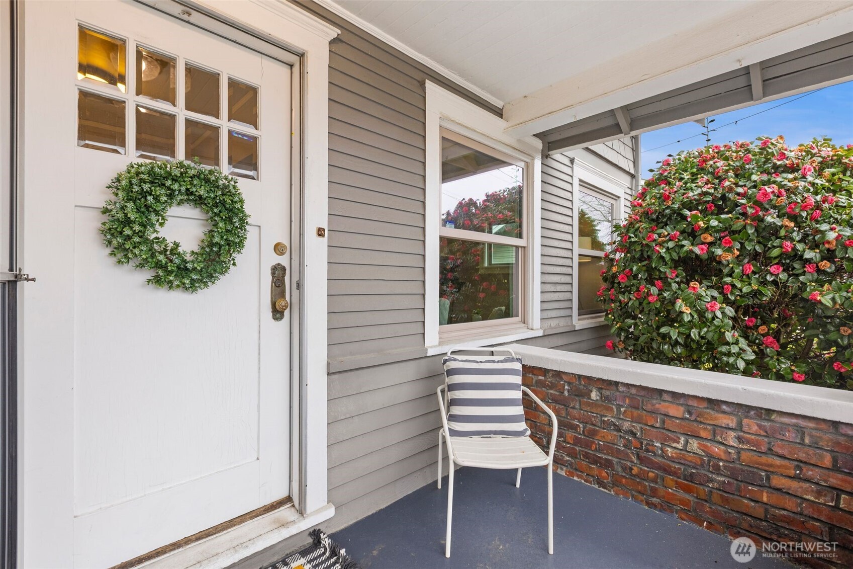 Enjoy a coffee on the covered front porch...