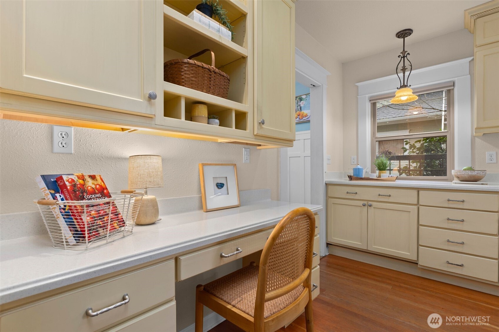 A space to work, or unwind while dinner gets made.