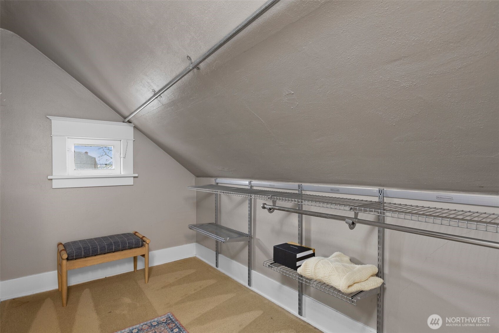 Check out the shelving already built in for you!