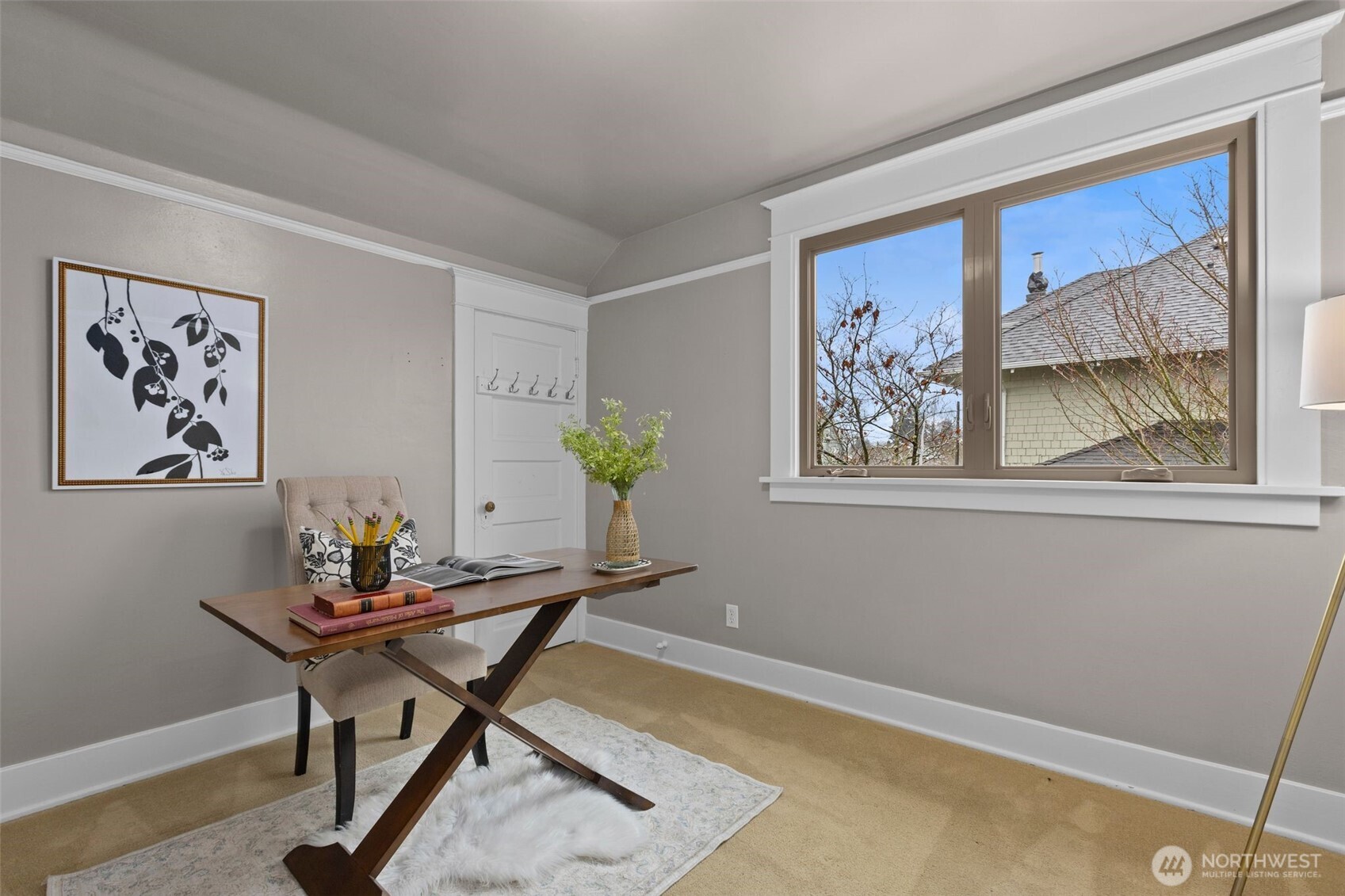 The bedroom closest to the bathroom.