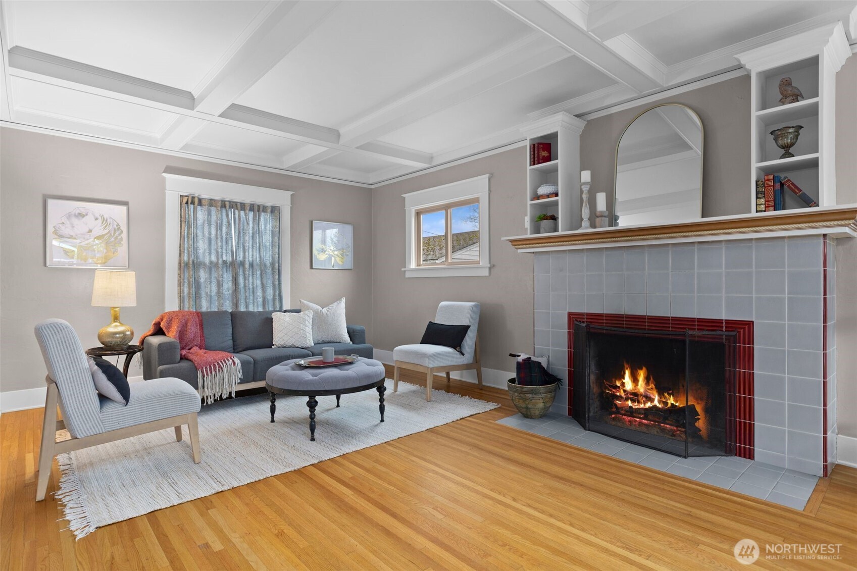 Chimney has been re-tuck-pointed above the roof during this ownership.