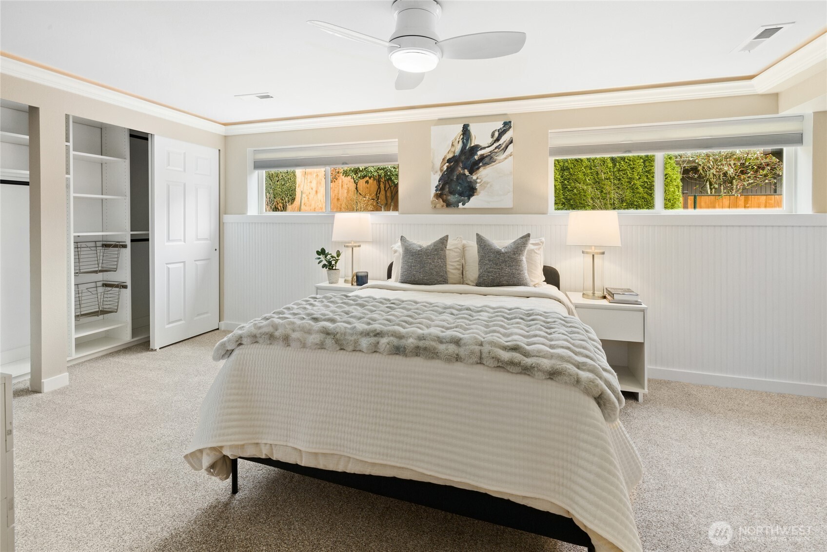 Lower level primary bedroom