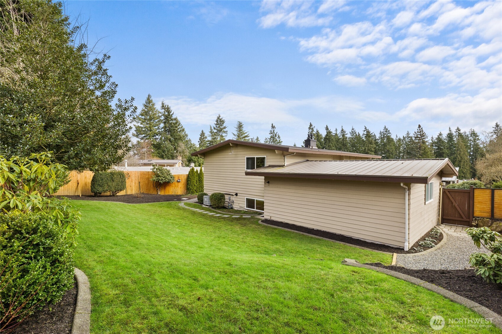 Full landscaped and fenced backyard