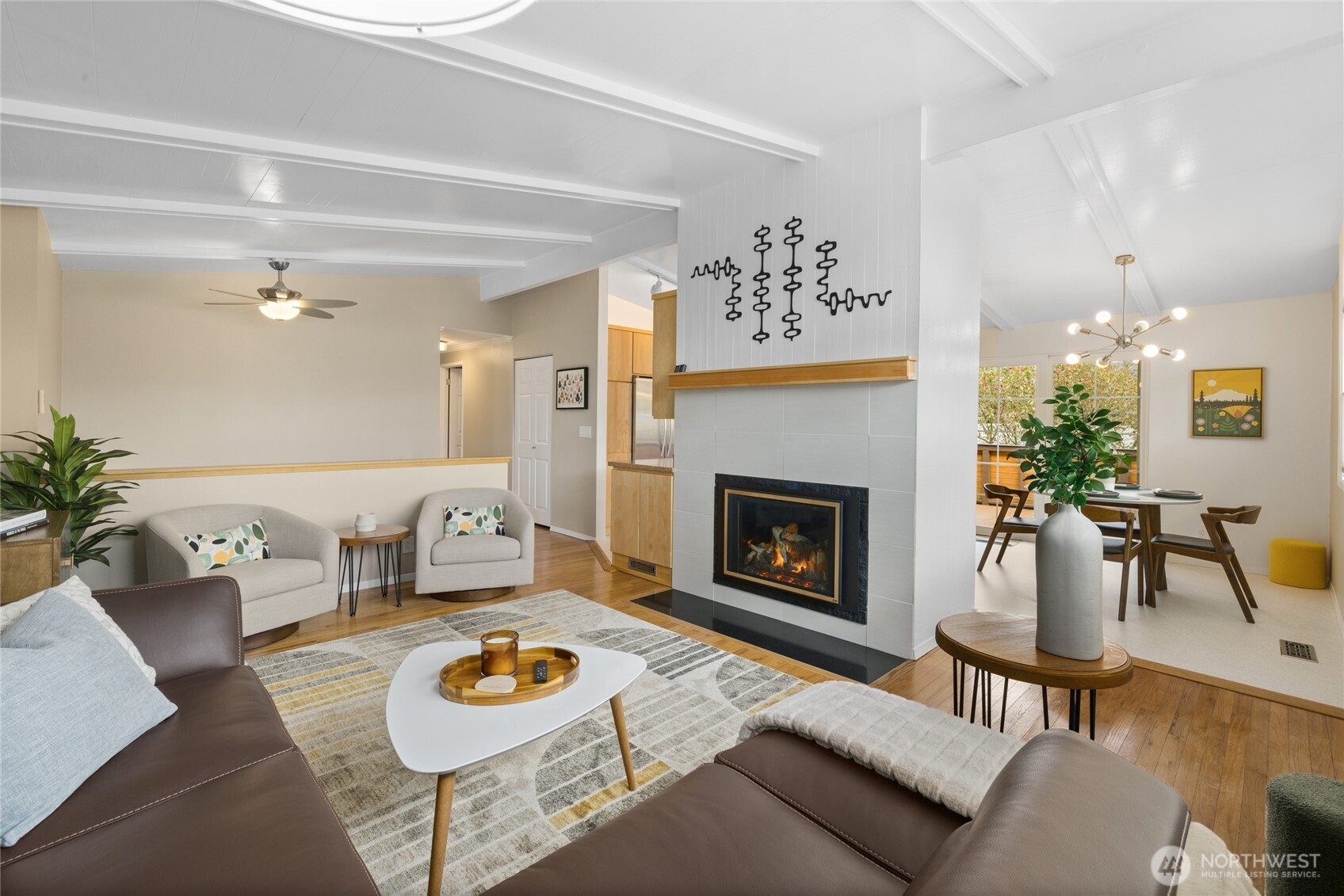 Gas fireplace takes the chill out of cool nights