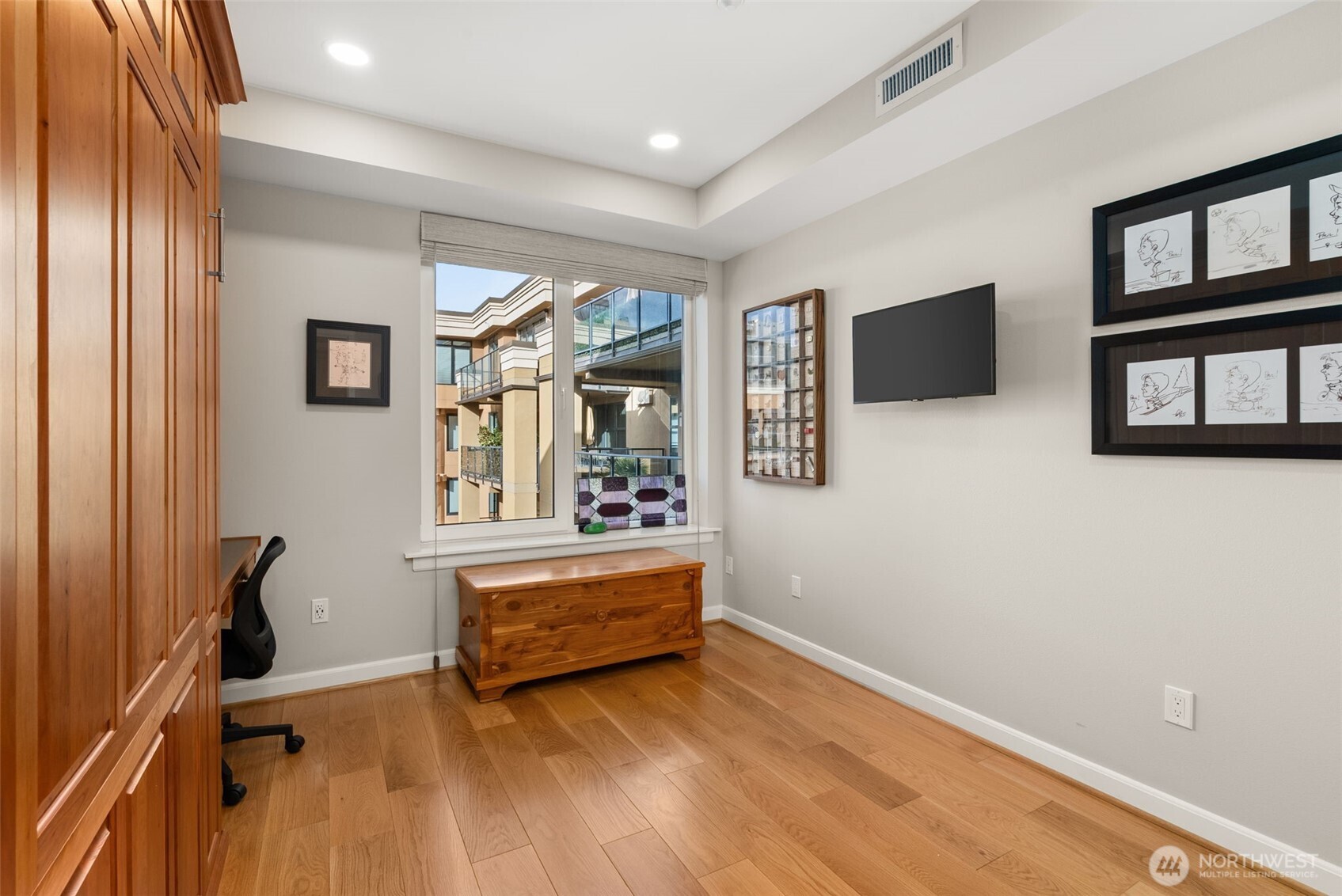 Second bedroom with custom Murphy bed