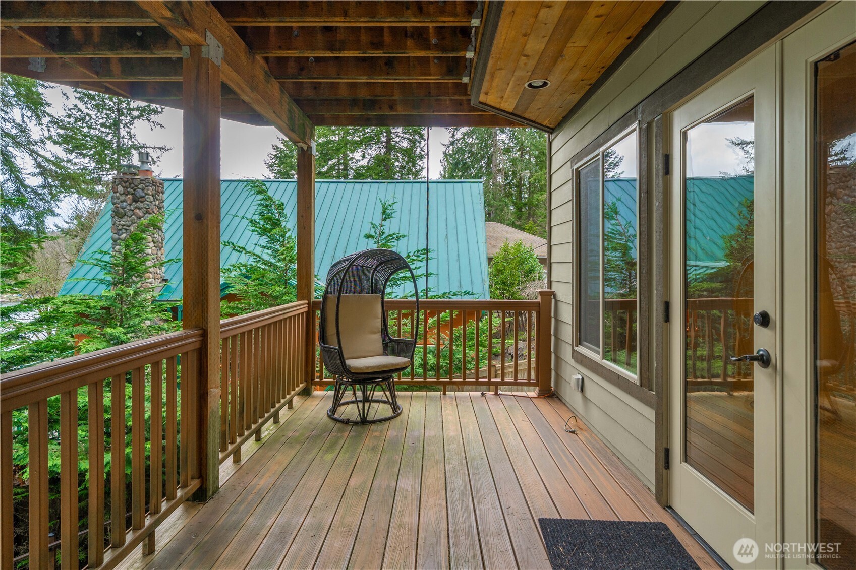 Lower deck off of house