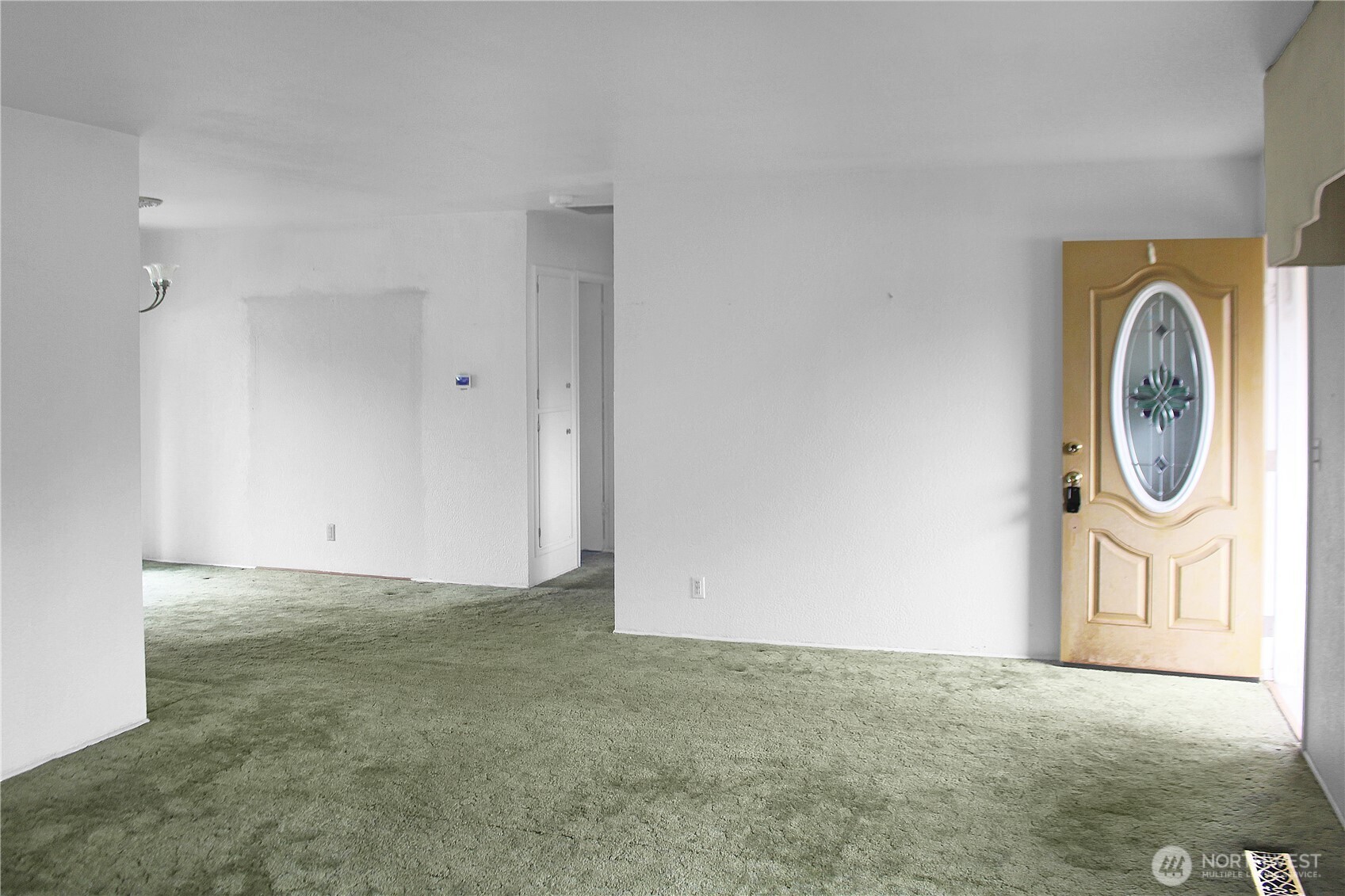 entry door and living rm