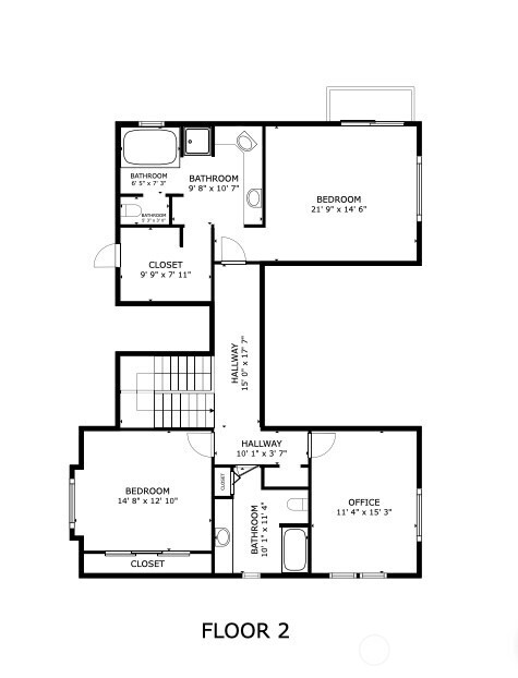 Floor Plan (Floor 2)  6008 Indian Trail NE, Tacoma, WA 98422