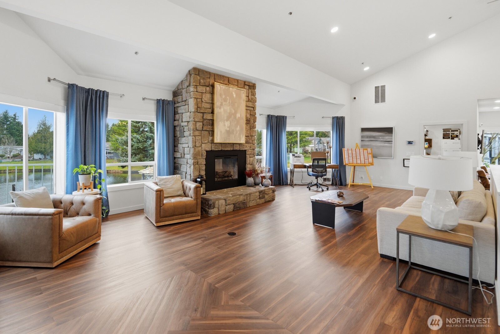 Stunning interior of Clubhouse. Also includes a kitchen, entertaining area, game room, fitness center, and much more