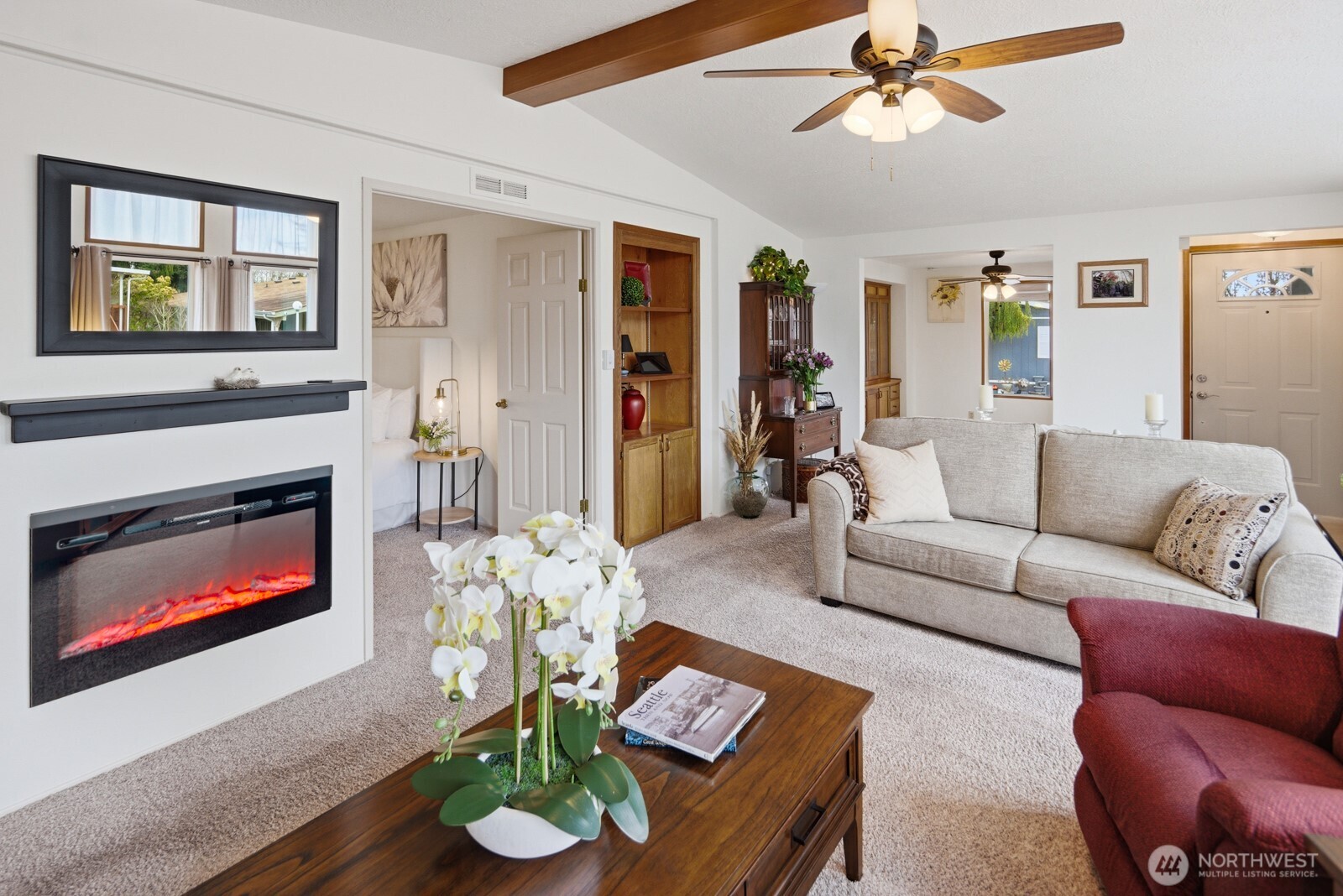 High-end finishes & details that will delight, including a stunning electric fireplace