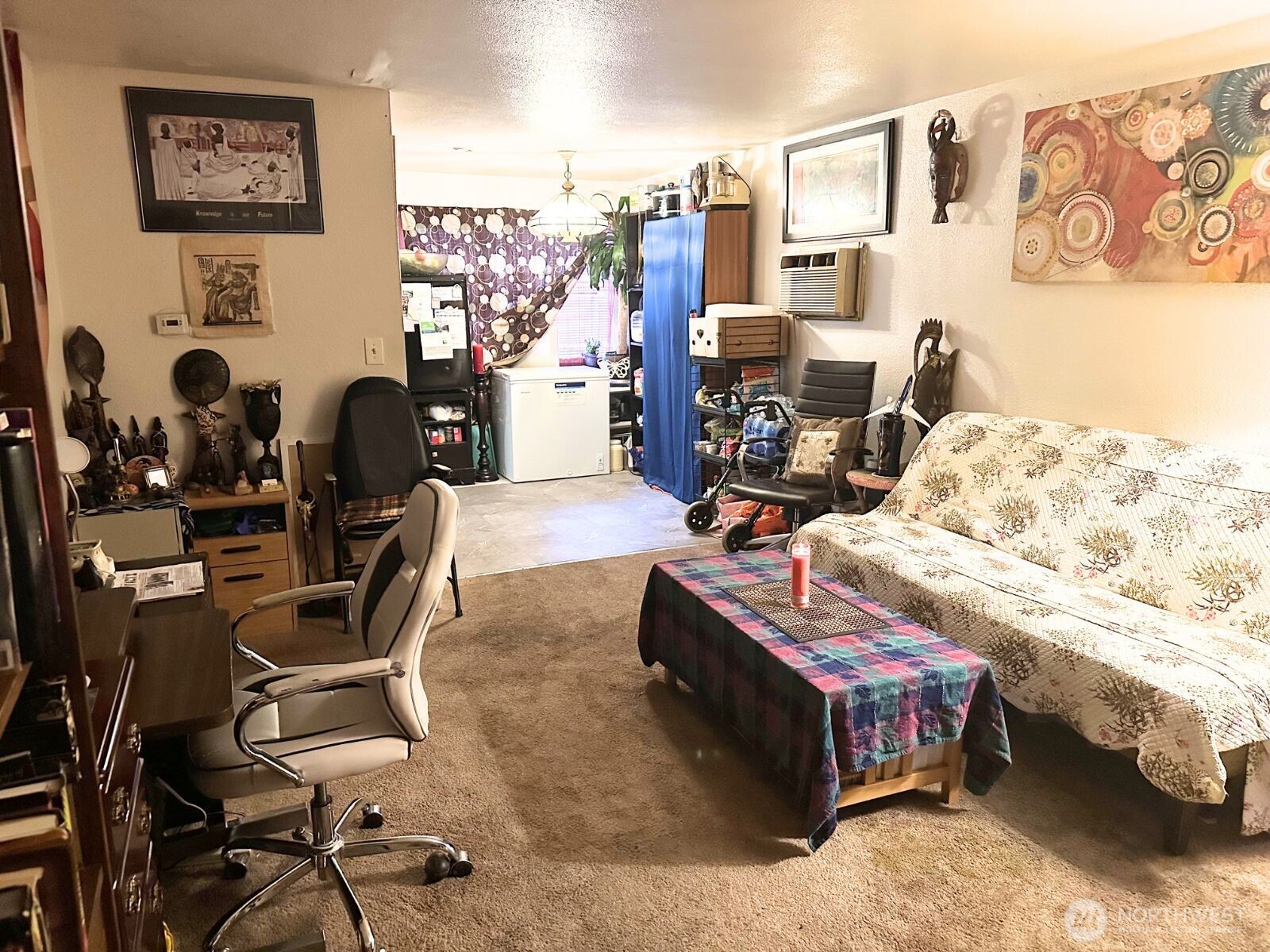 Living Room Adjacent To Dining Area (in rear).