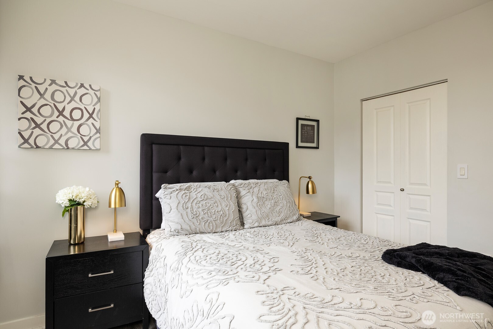 Walk in closet in bedroom.
