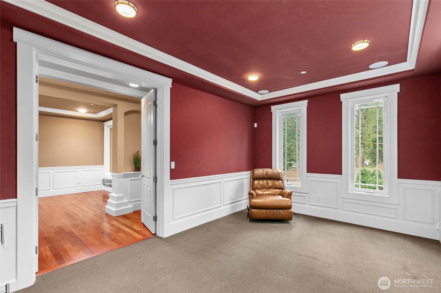 Spacious dining room that can easily serve as a versatile bonus room—ideal for a home gym, music studio, or hobby space.