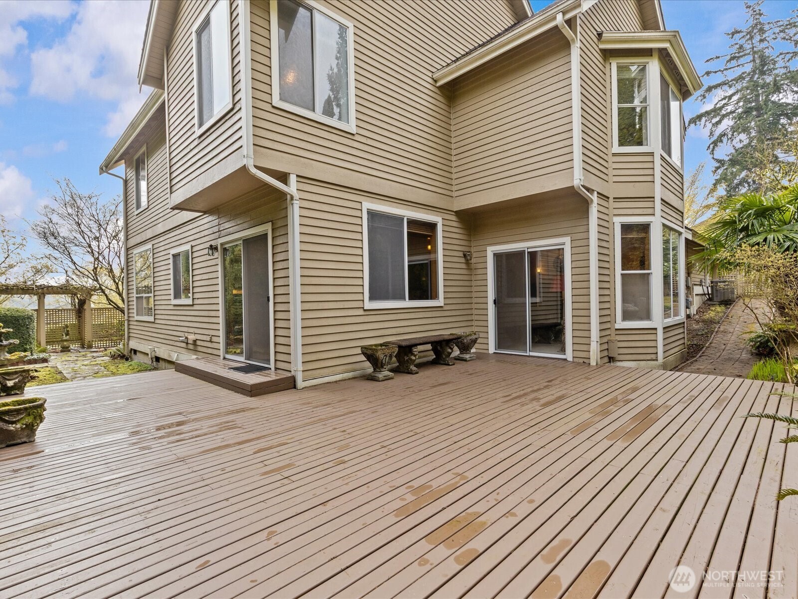 Huge deck off the kitchen and family room