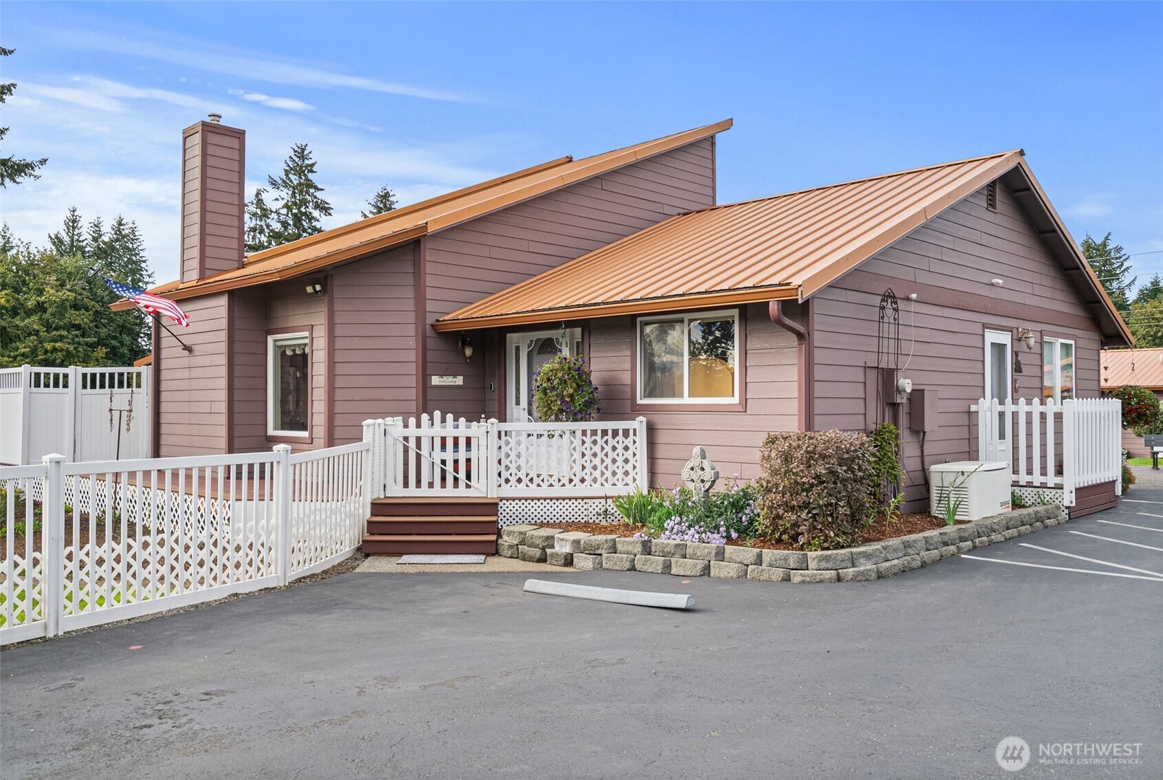 Well-maintained custom-built contemporary home with modern aesthetics while blending seamlessly with its surroundings.