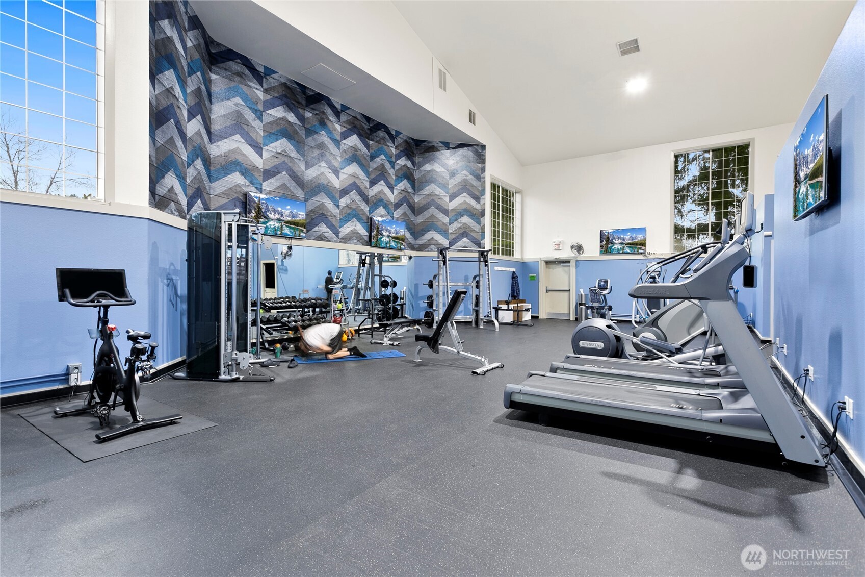 Very spacious gym.