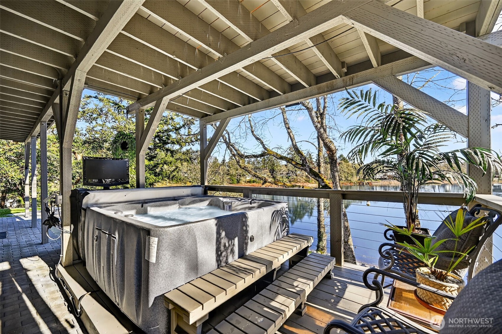 Primary bedroom private deck.