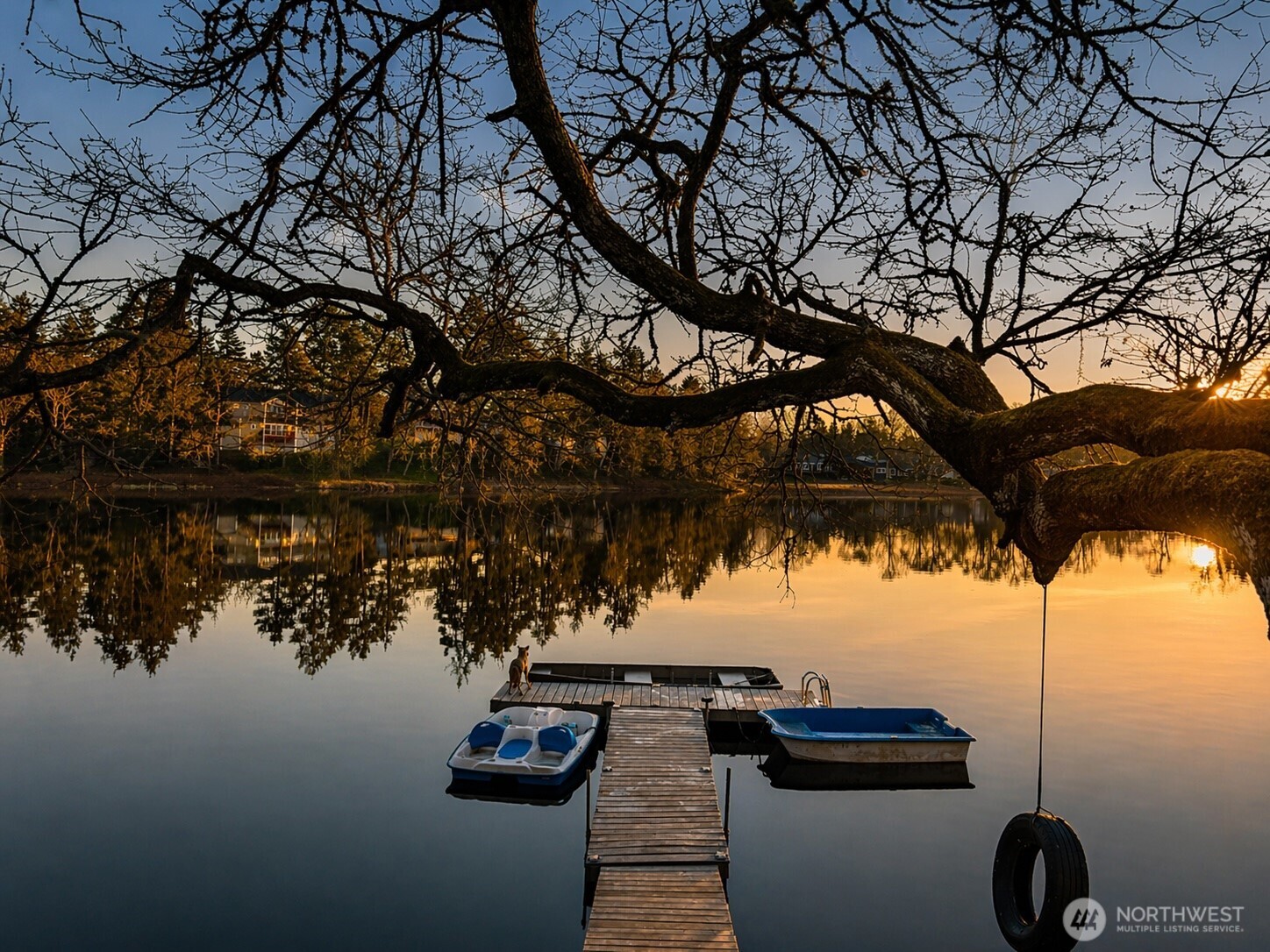 Private dock on calm waters-perfect for quiet mornings and unforgettable sunsets.