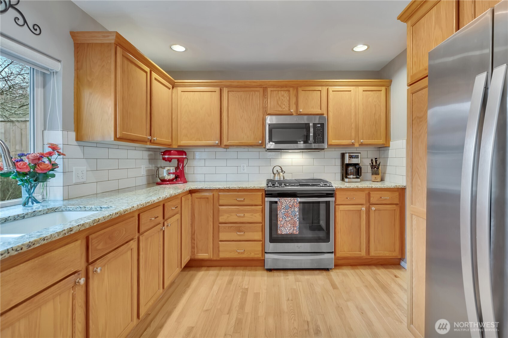 Lots of counter space for meal prep.