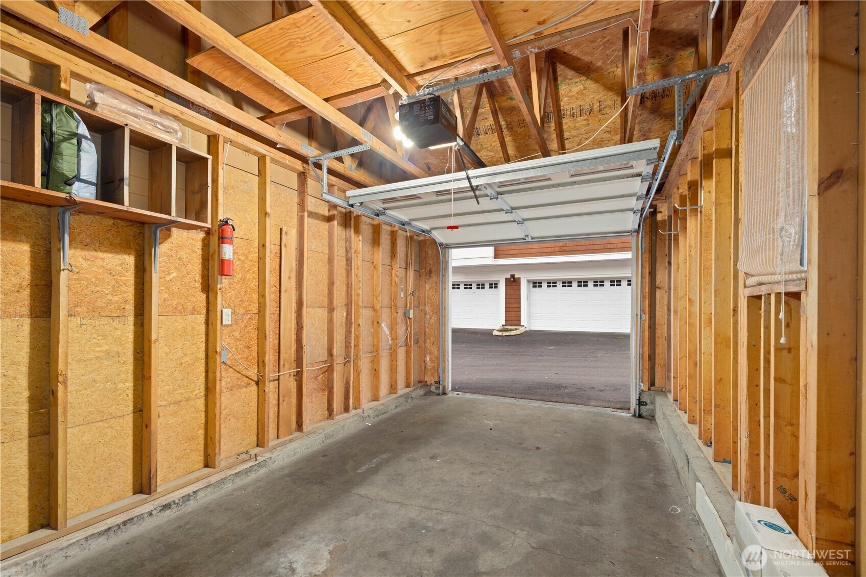 The garage ceiling height is tall. Lots of room for storage.