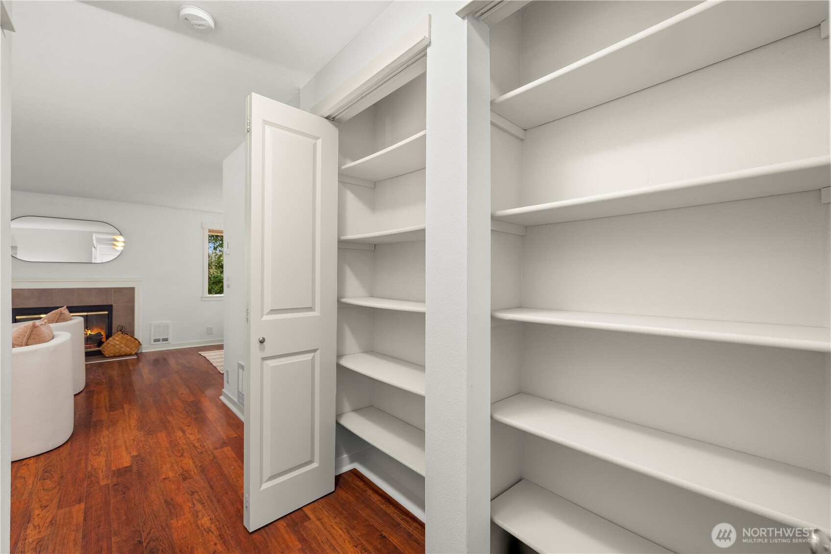 TWO pantries. Most condo are lucky to have one! This home has ample storage. Two pantries, coat closet, two closets in the primary, utility closet and a garage.