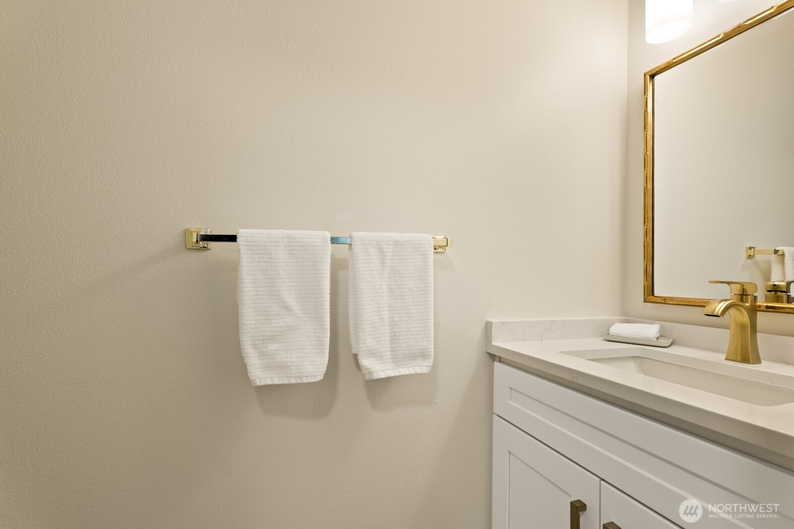 Powder 1/2 bath off the family room.