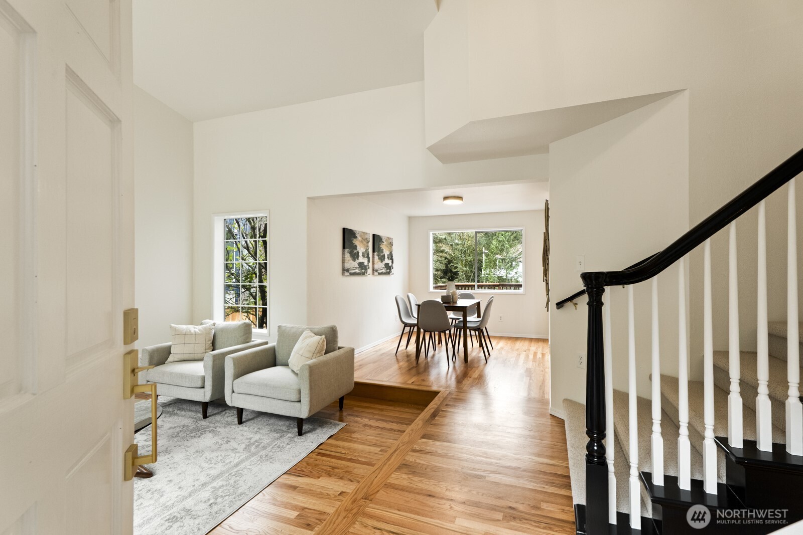 New refinished hardwood floors throughout the main level.