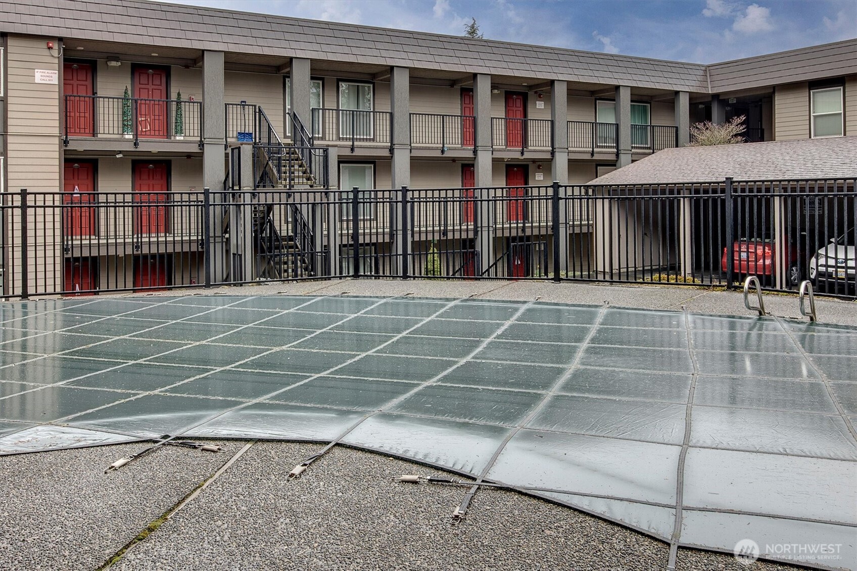 This community pool area is a great place to meet your neighbors.