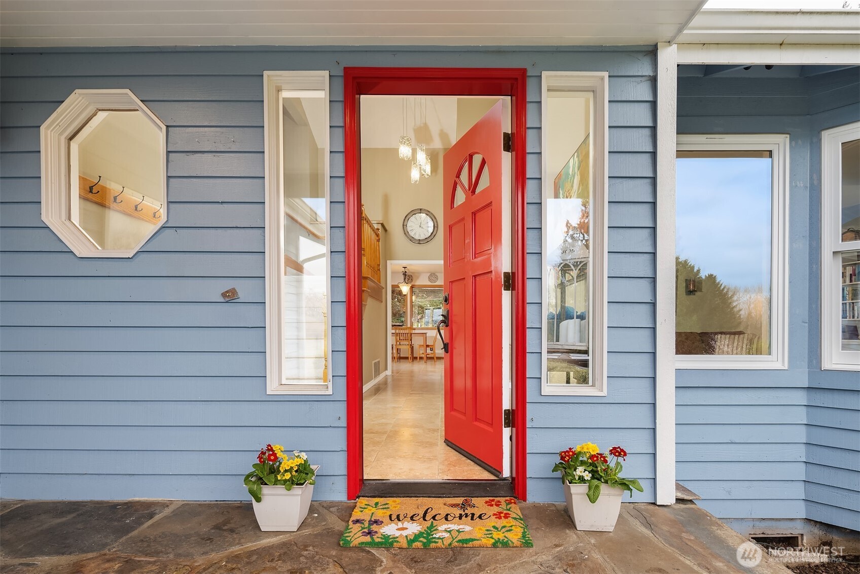 The front door welcomes you into the main level.