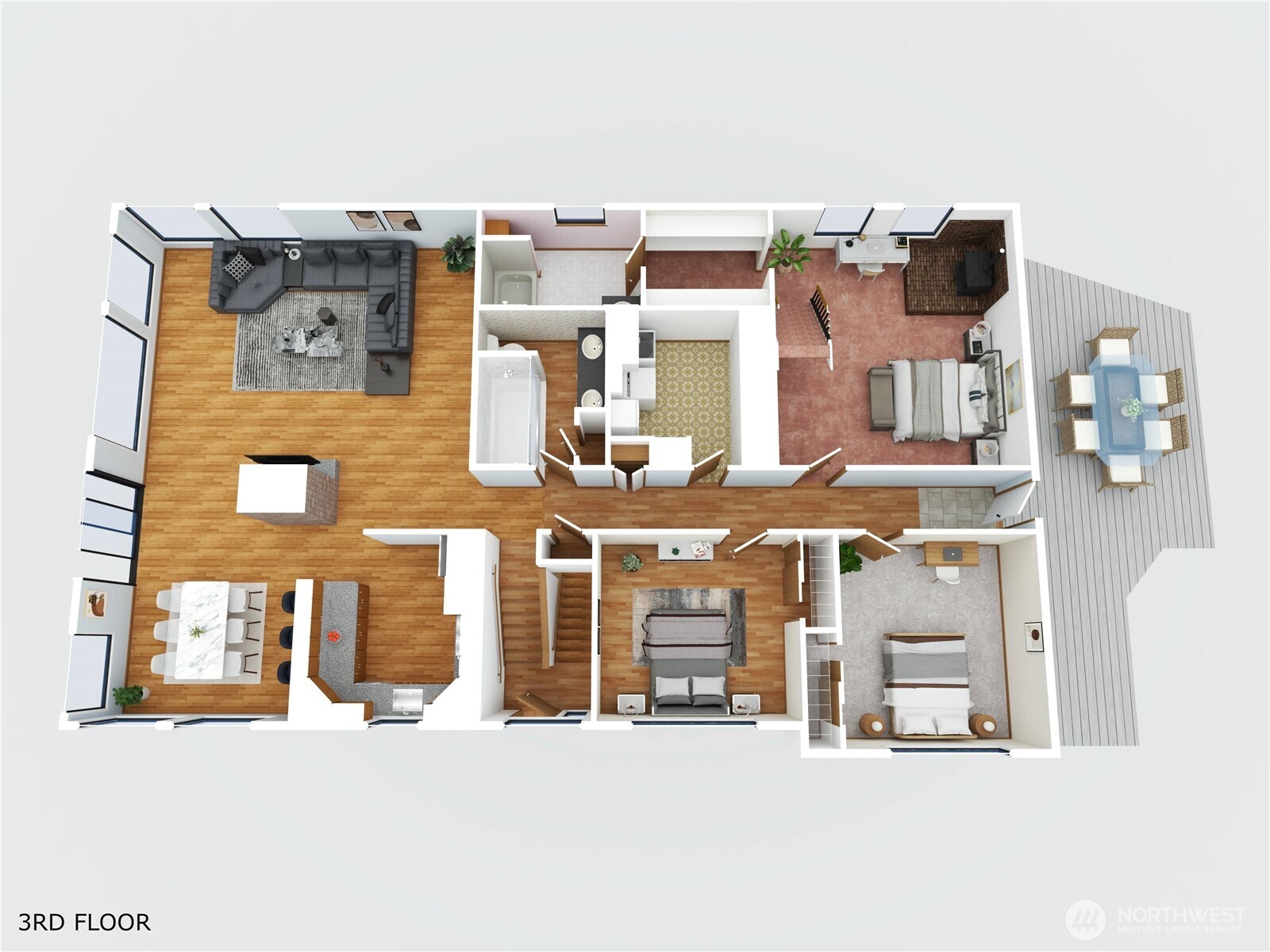 Main floorplan, one level living.