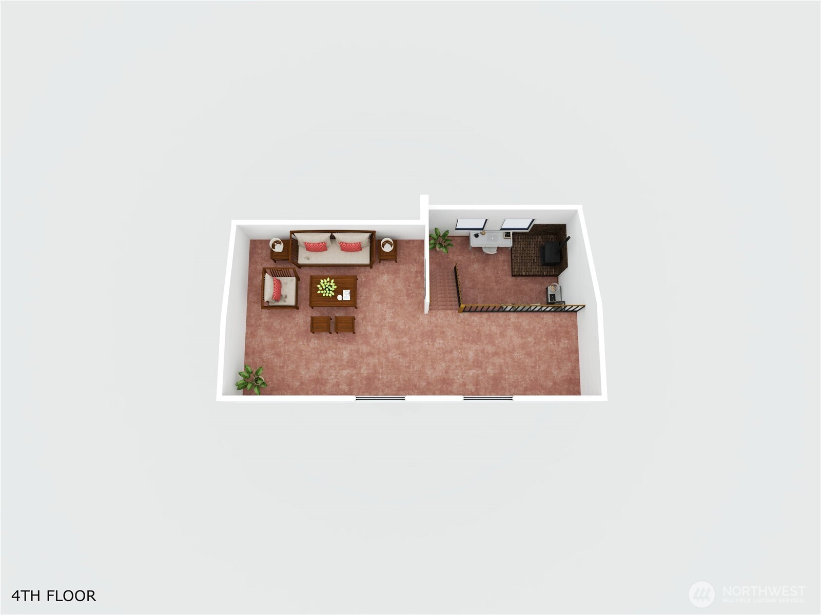 Each of the two larger bedrooms in the back