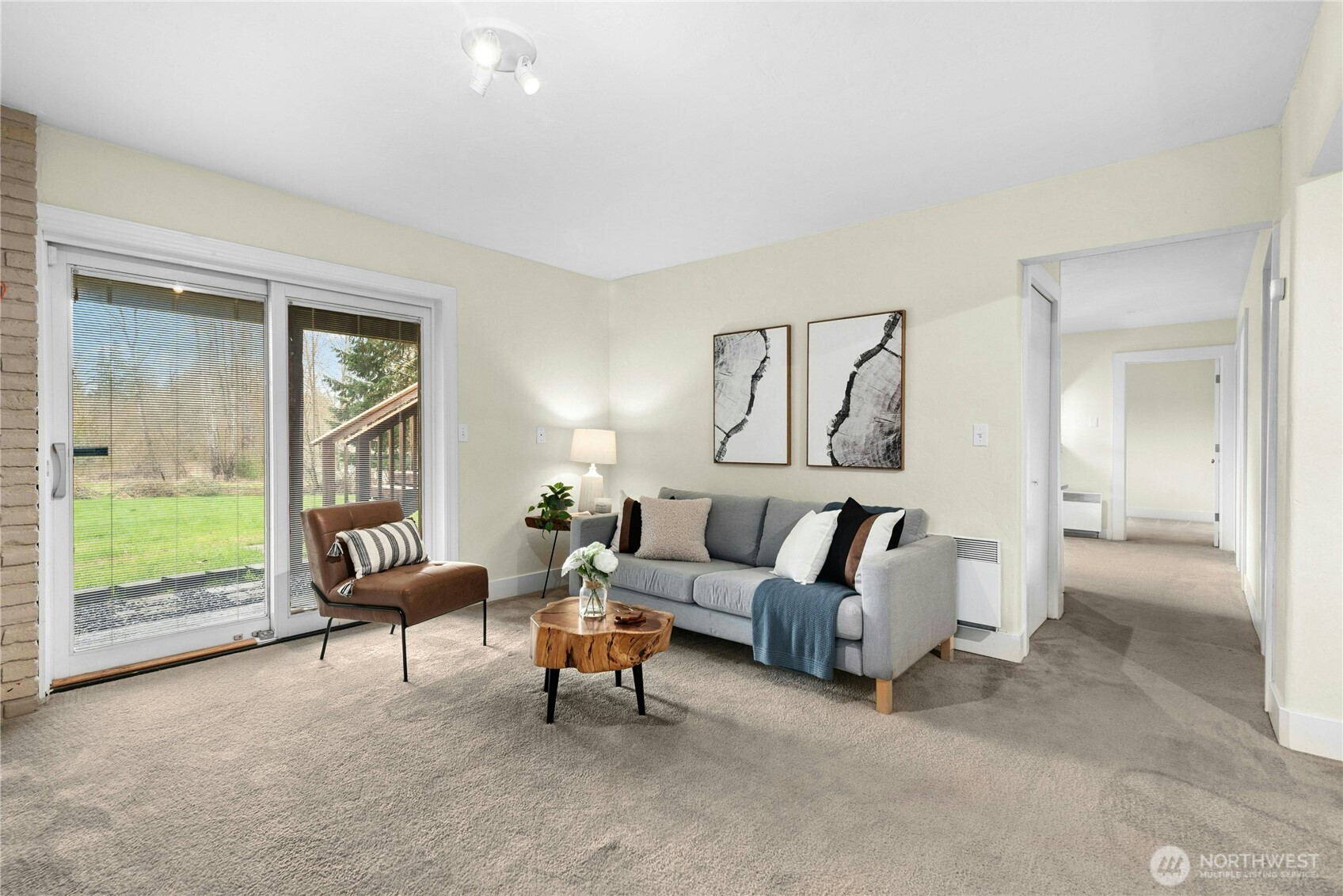 Opens to lower level - ideal for covered patio!