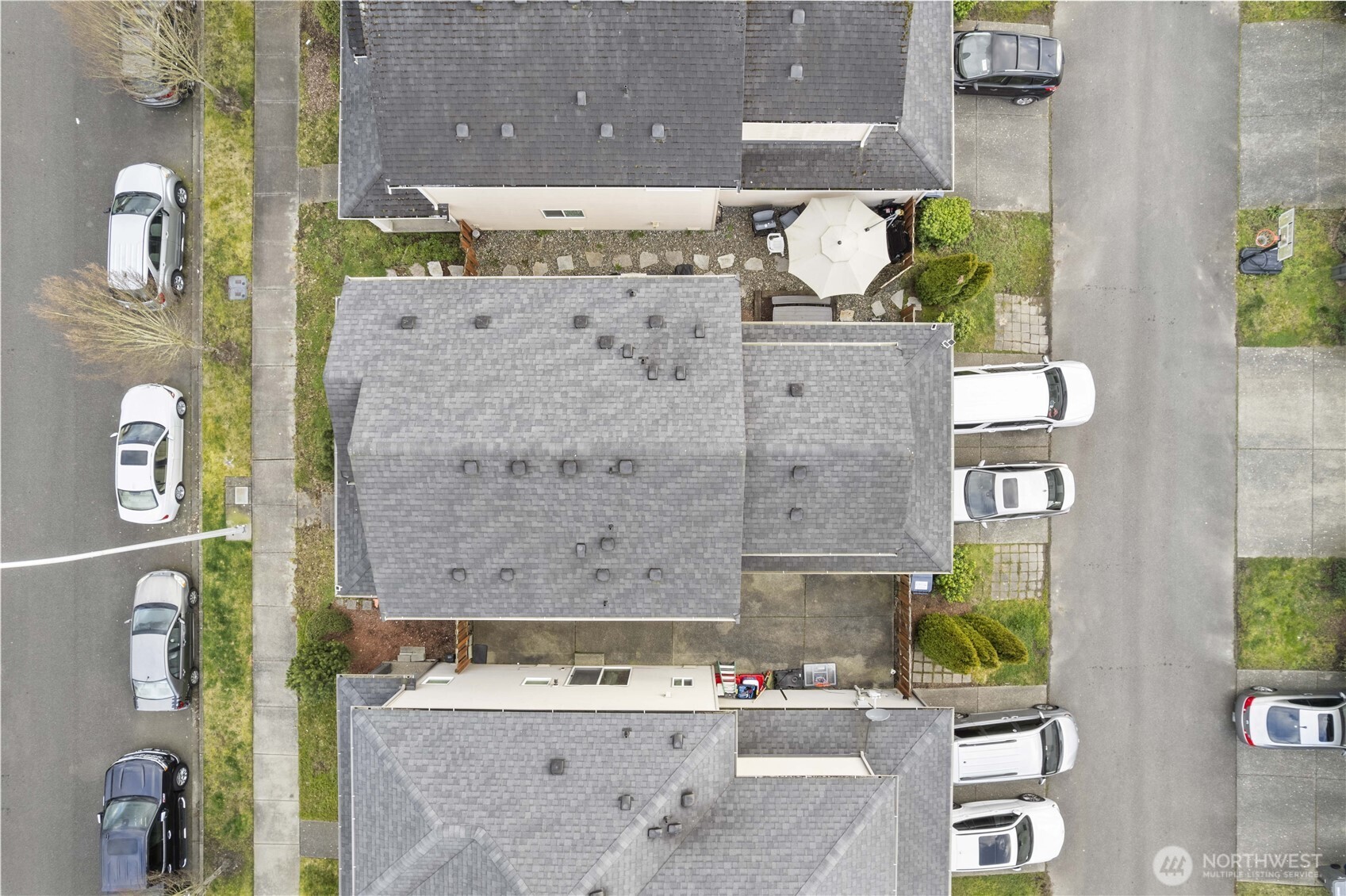 Drone view of roof