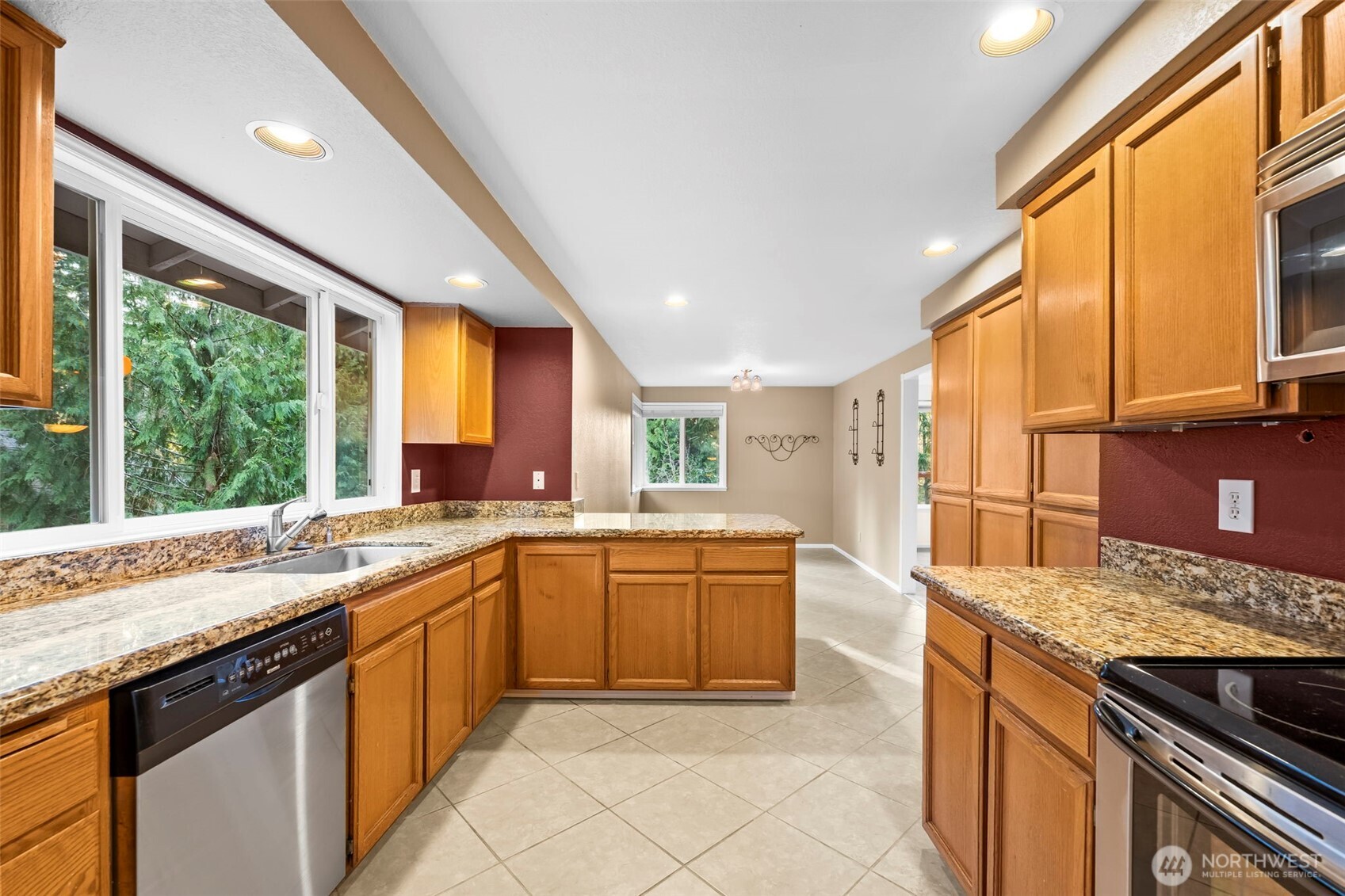 Lots of extra cabinet space and countertop surface area. New faucet.