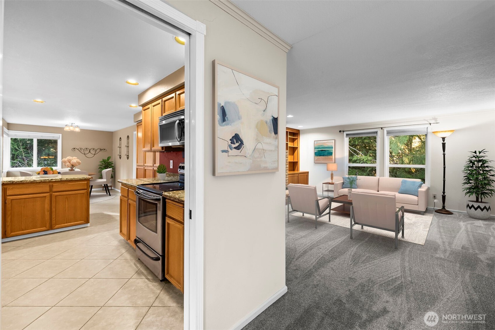 Kitchen appliances all stay with the home.