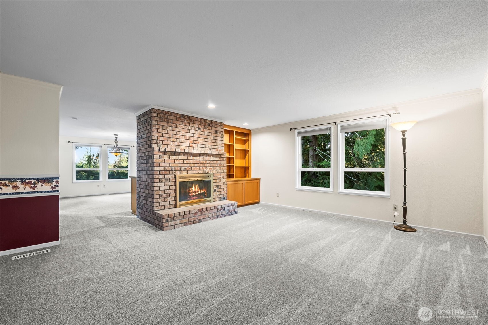 Spacious and inviting living room.