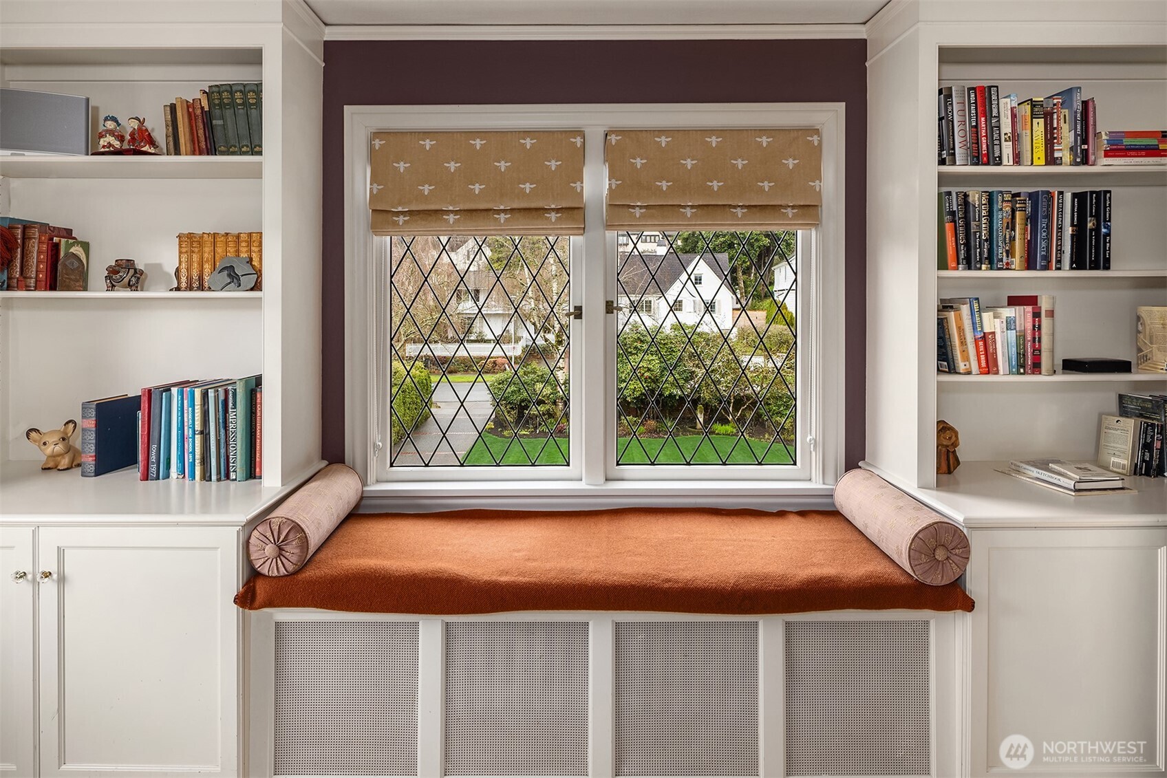 Window seat in Primary overlooking front yard