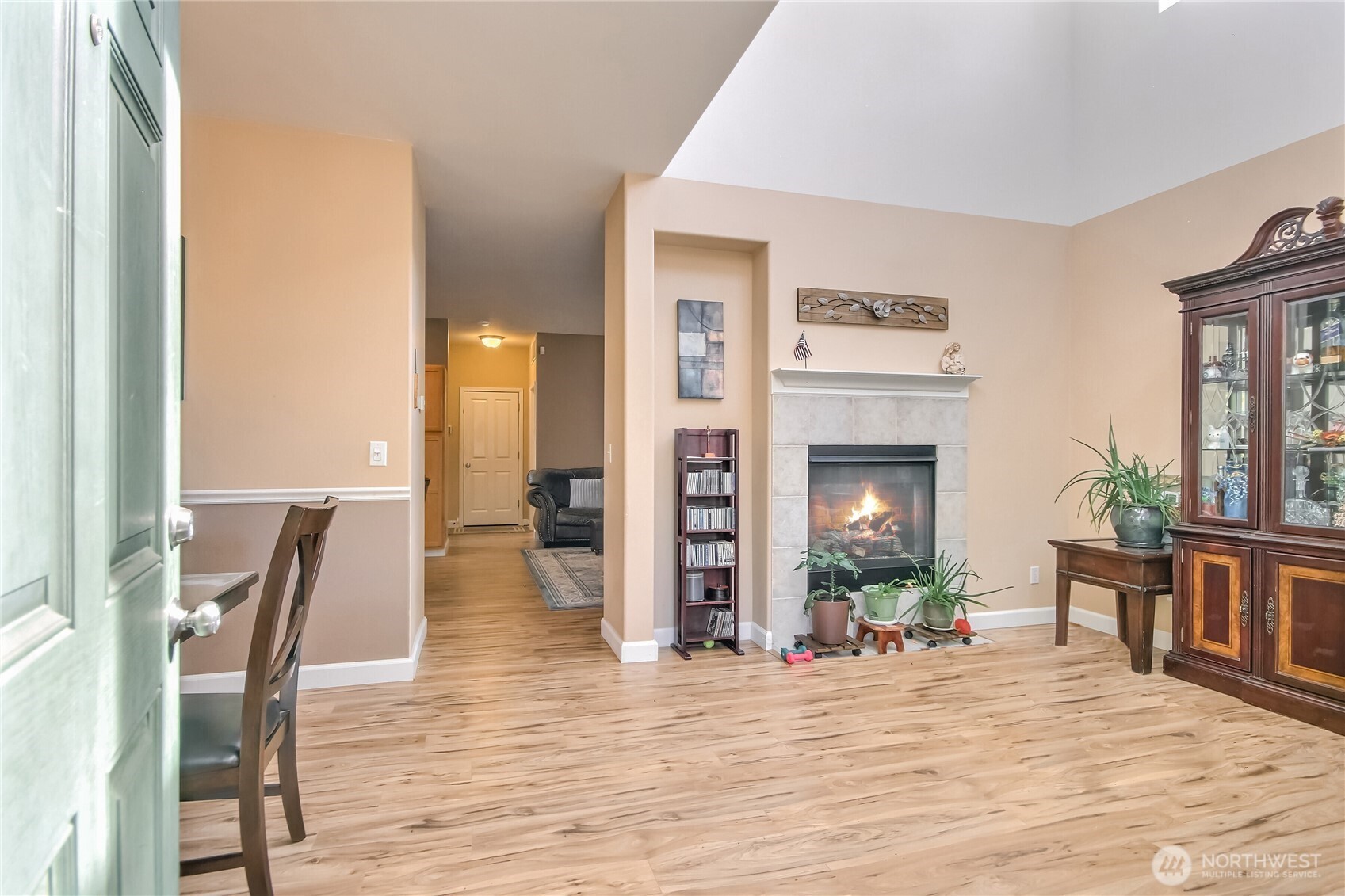 Double sided Cozy gas fireplace