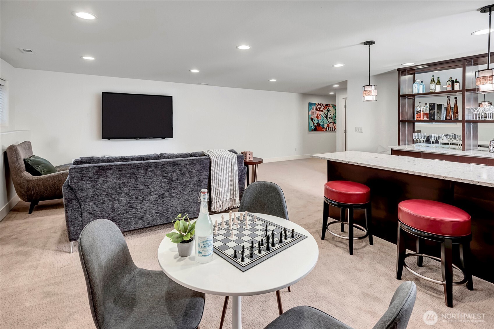 The daylight basement offers a generous bonus room perfect for entertaining.