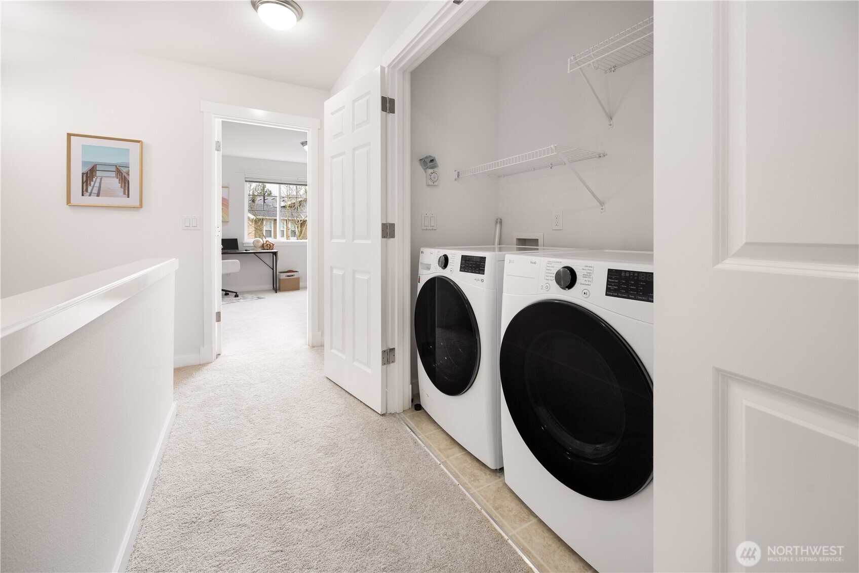 Laundry on upper.