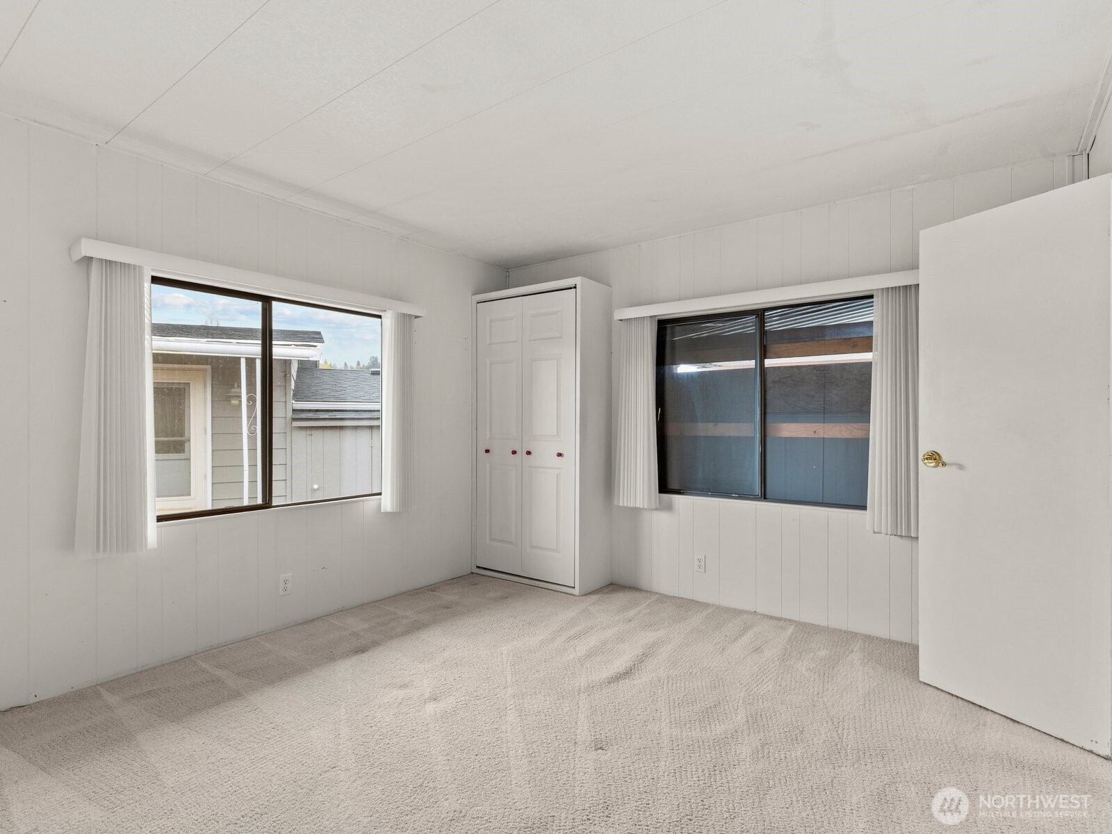 The primary suite has plenty of space for all of your furniture.