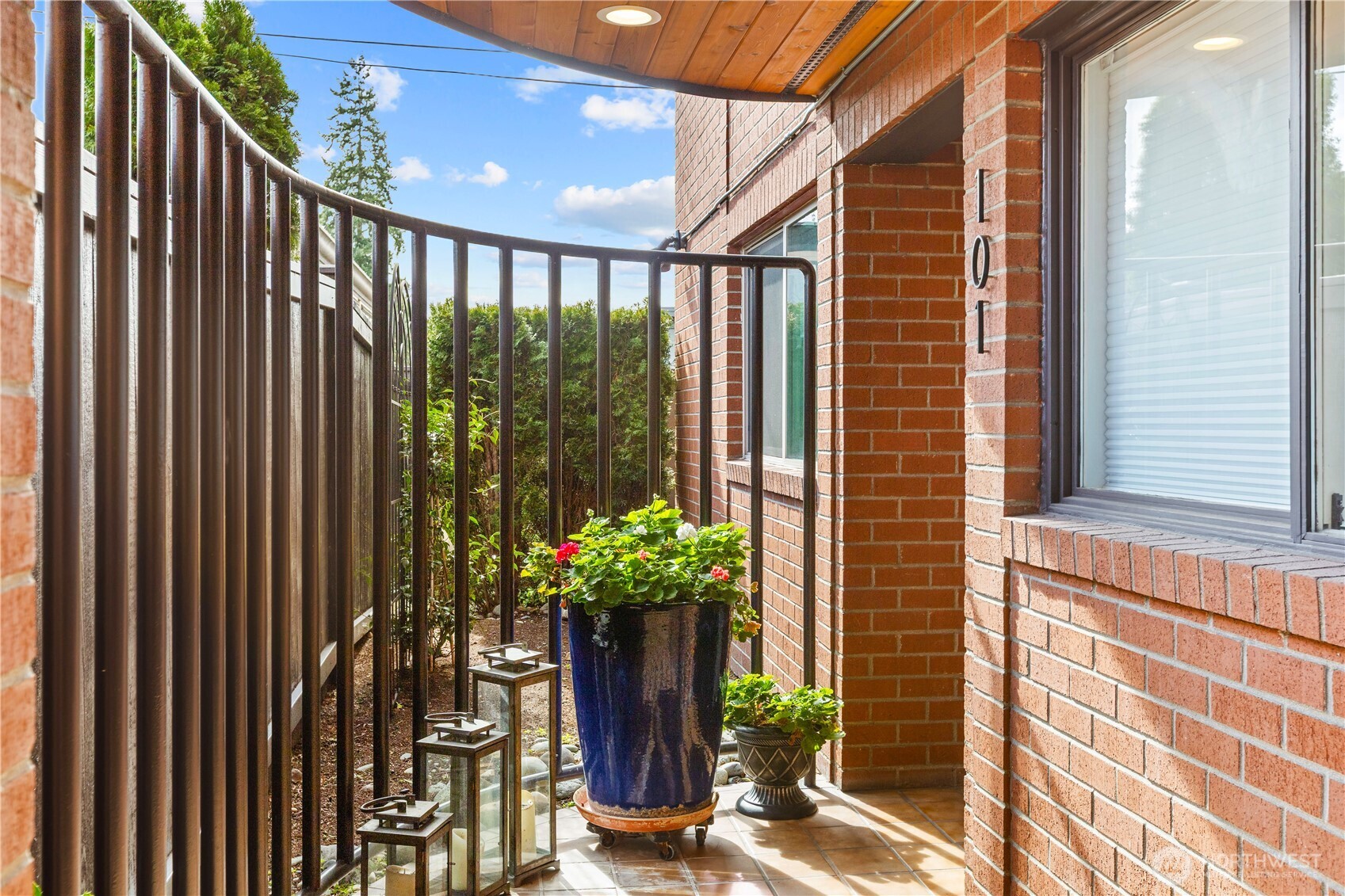 Secure entrance activated by a gate code