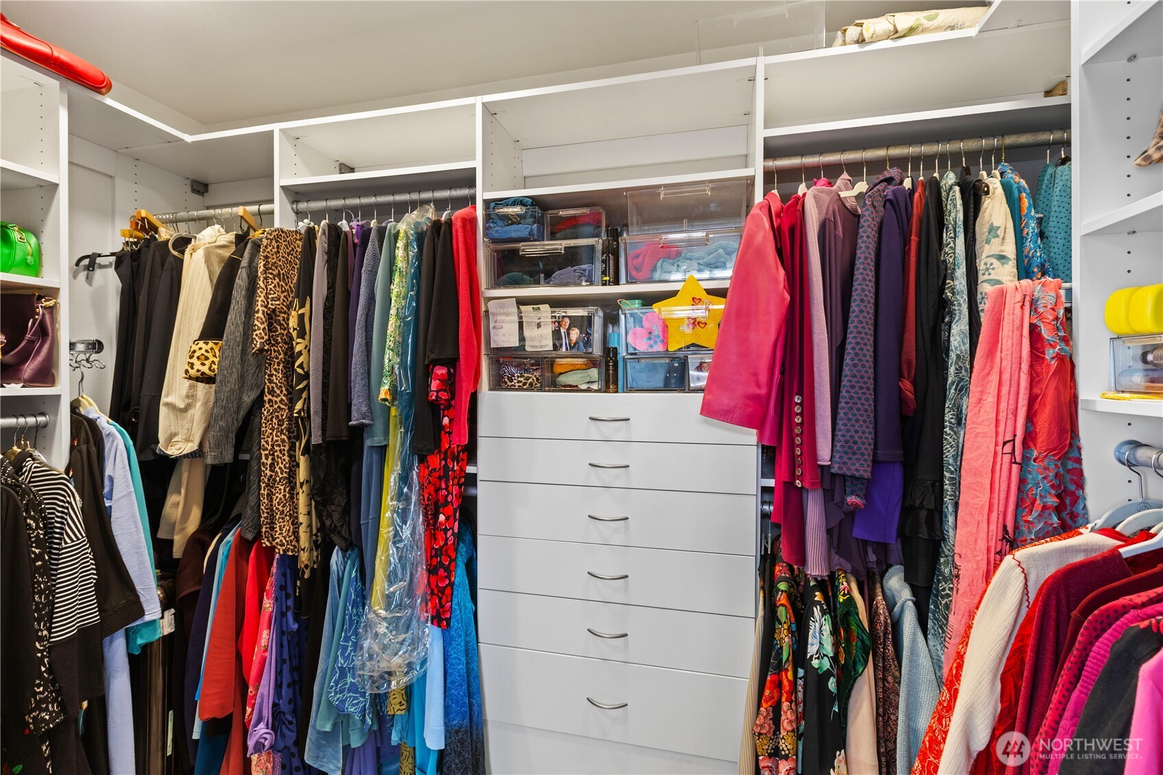 Guest bedroom with queen Murphy bed that can double as a second office.