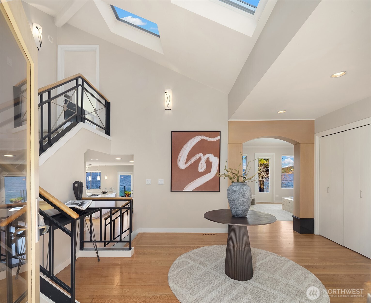 Vaulted ceilings with skylights