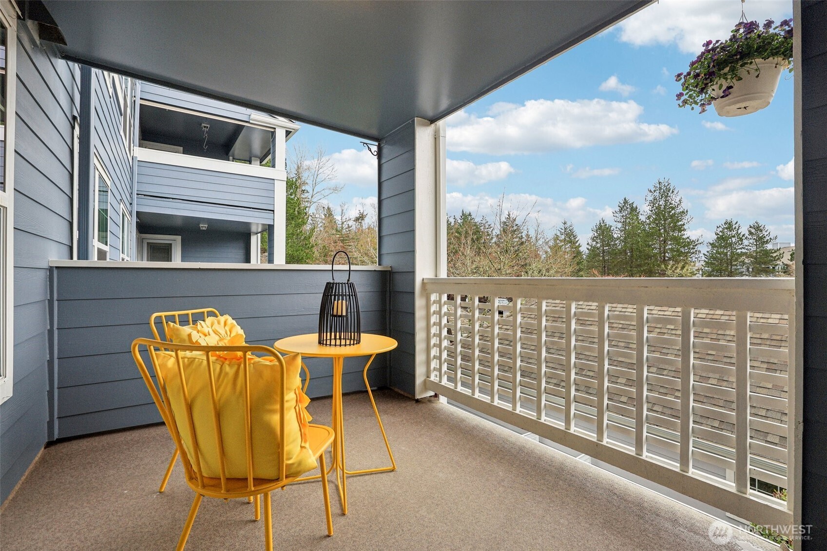Covered deck just off the living room