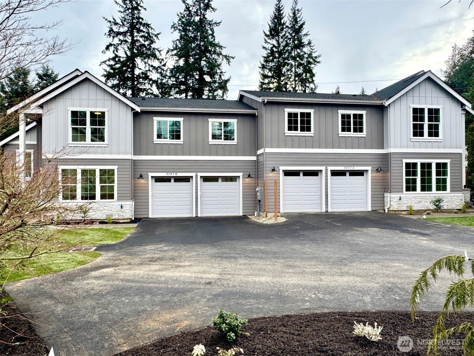 The oversized (660 sf) garage has two 8' garage doors with automatic openers.