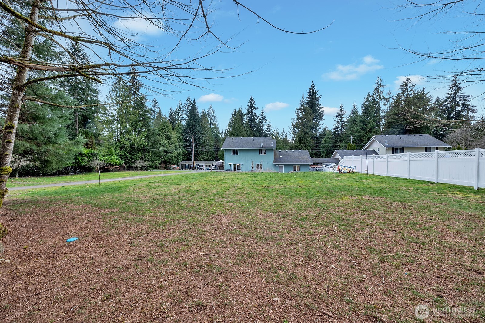 Looking to your back door from the back of the yard