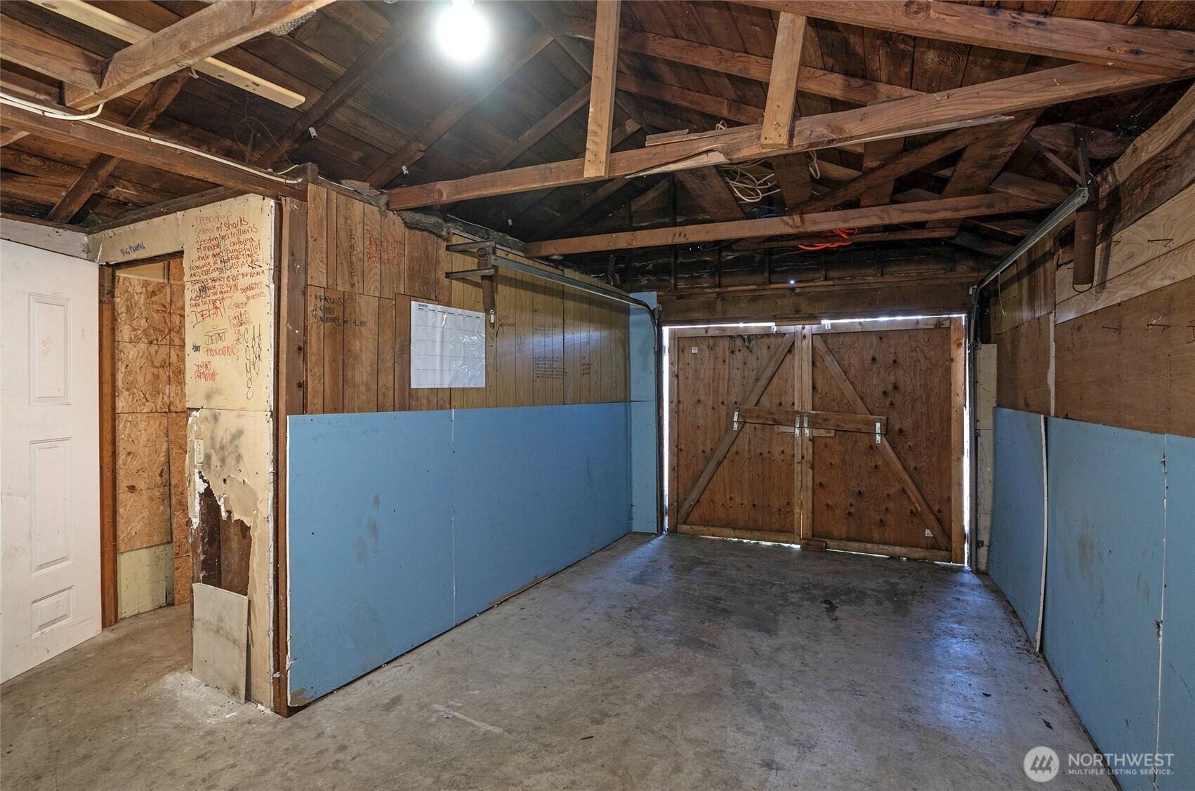 Detached single car garage.