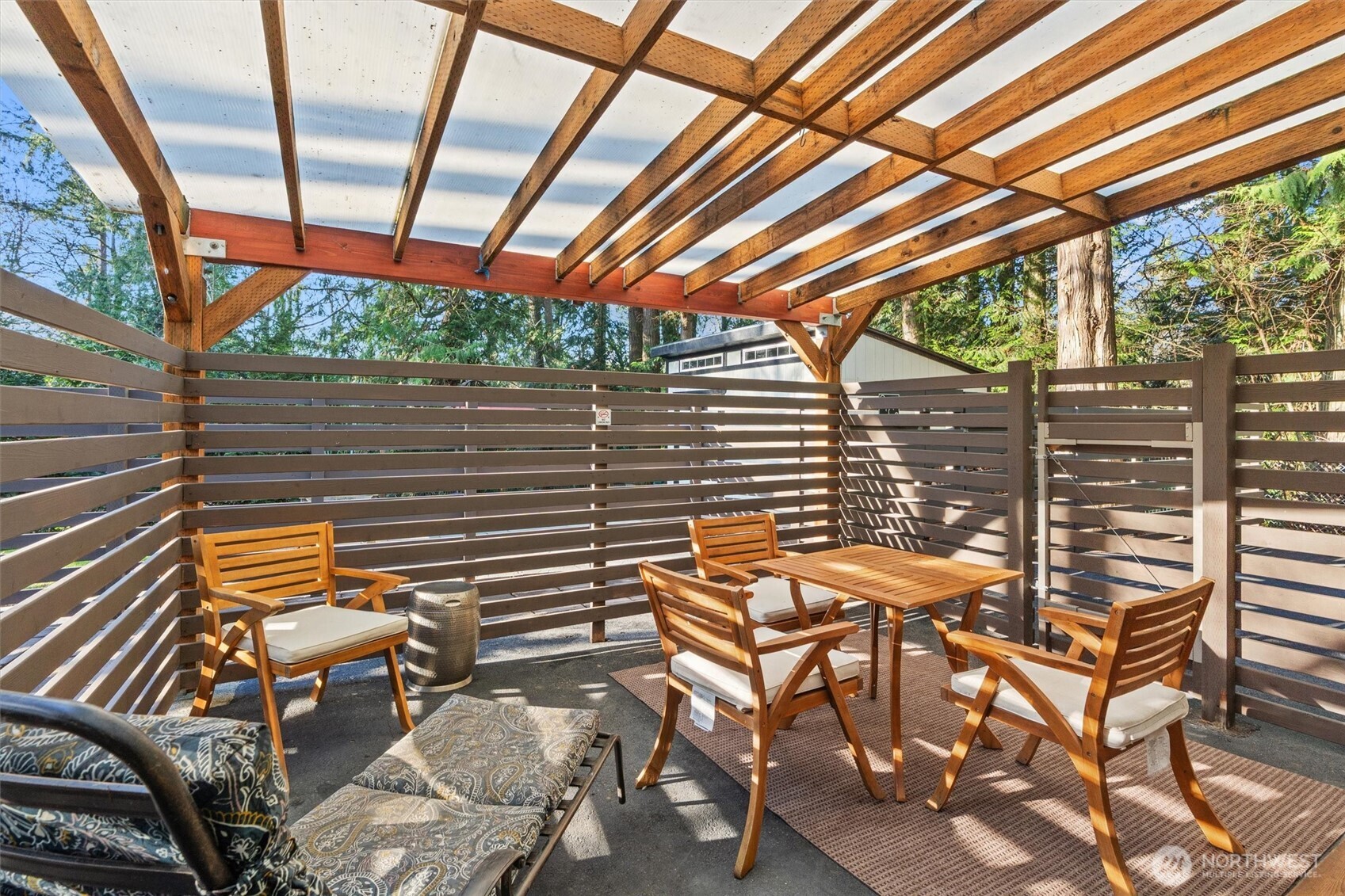 Private patio for the studio.